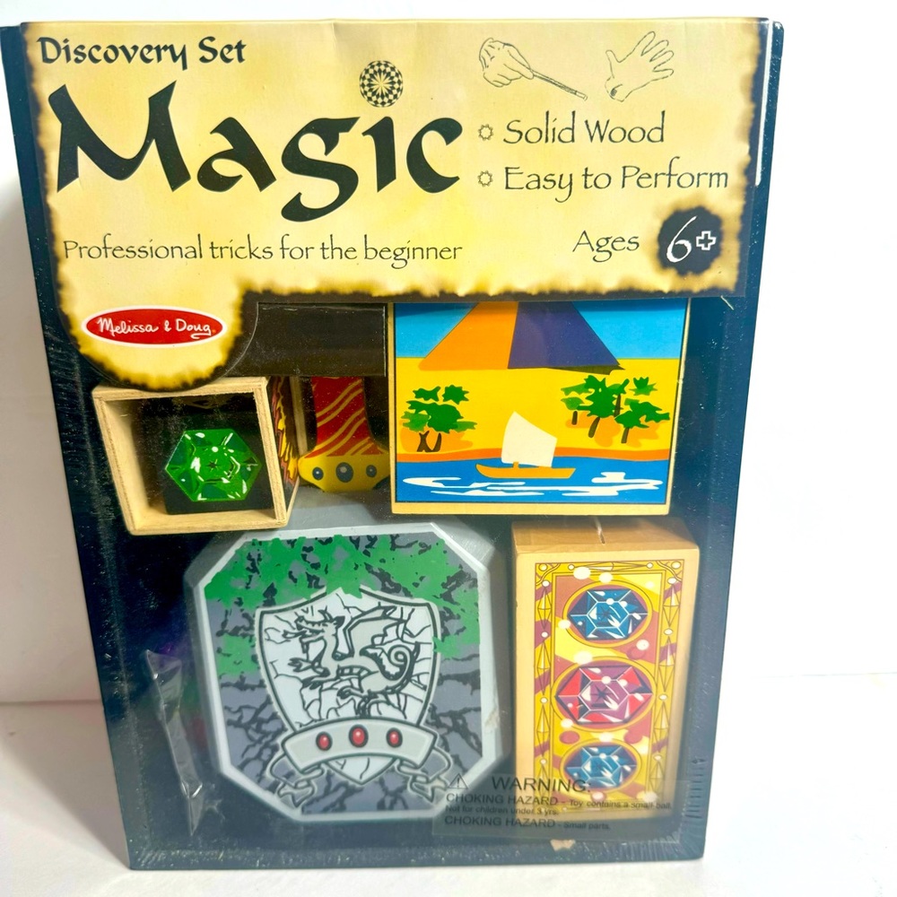 NWT. Melissa & Doug Discovery Magic Set with 4 Classic Tricks, Solid-Wood